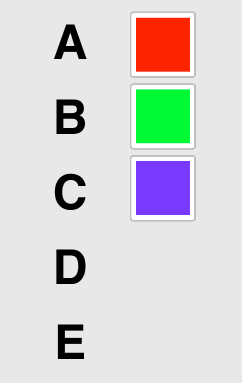 Five letters, three colors