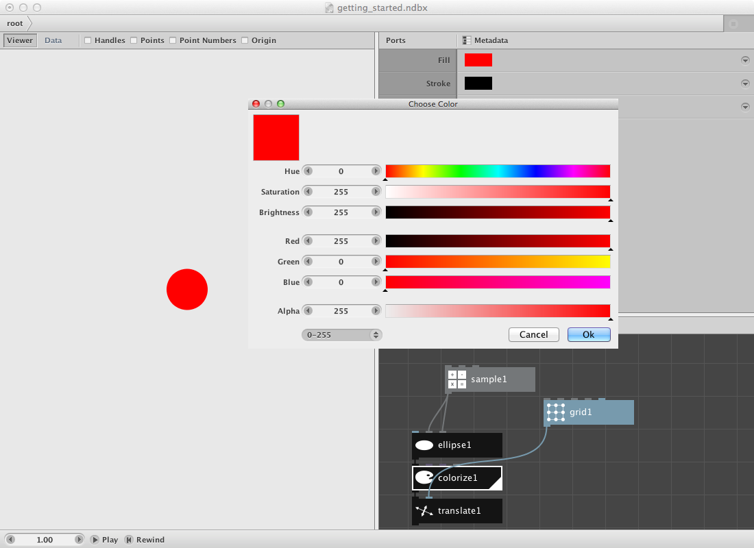 Nodebox color picker